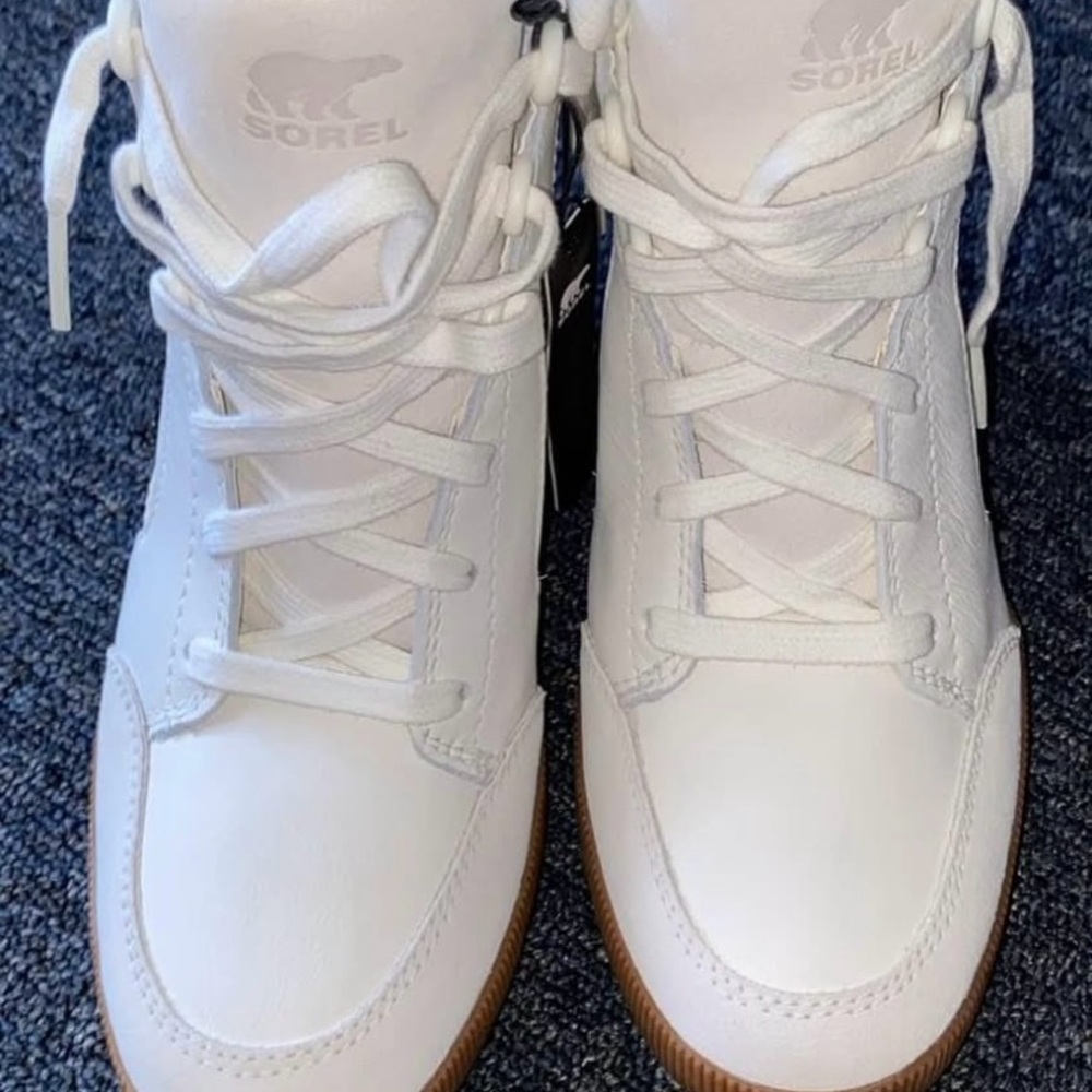 Sorel White High-Top Wedge
